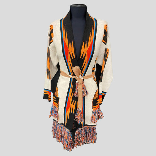 Akep Cardigan con Fondo Sfrangiato Outlet Donna Abbigliamento