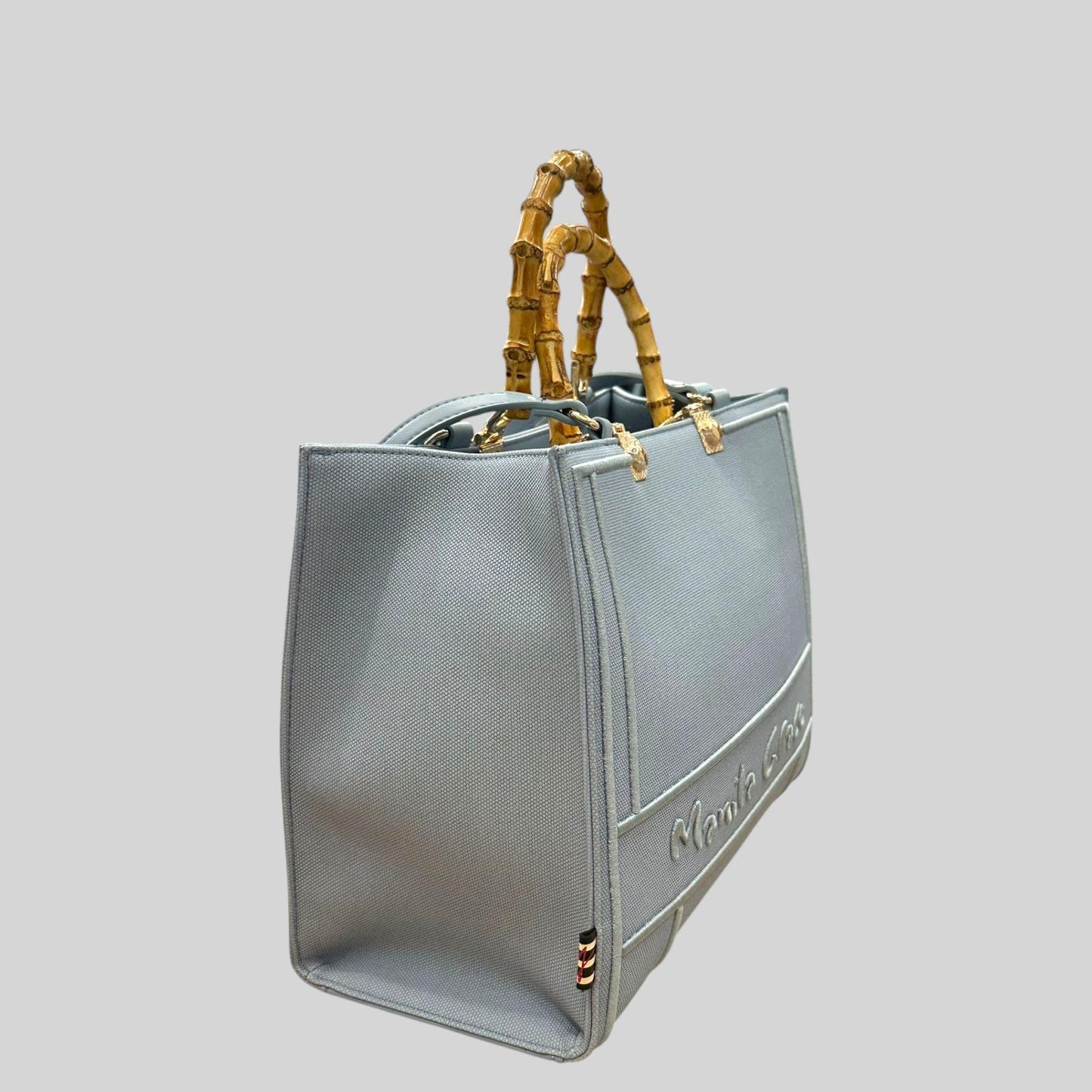 MANILA GRACE BORSA SHOPPING SMALL CON MANICI IN LEGNO