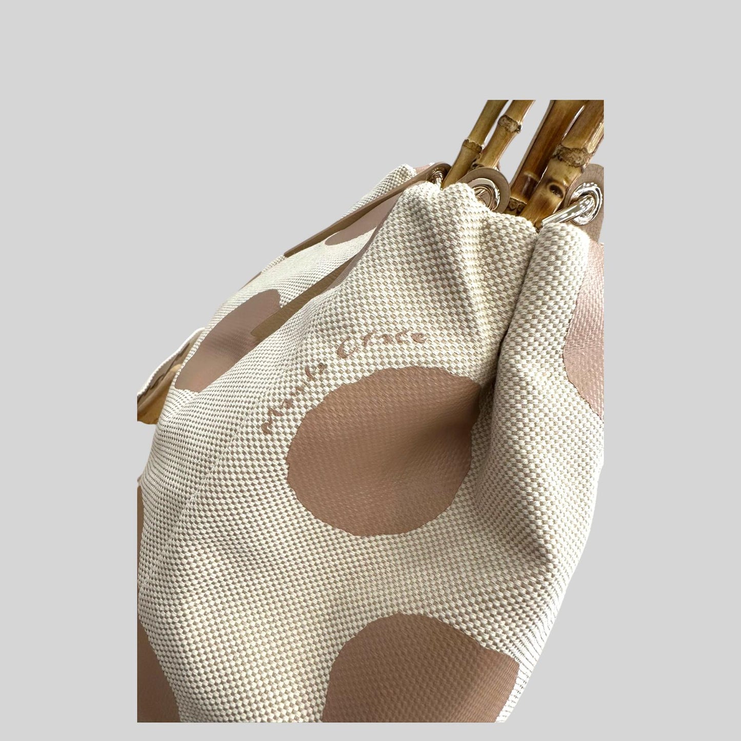 MANILA GRACE BORSA TOTE MEDIUM SIZE CON MANICO IN LEGNO E TRACOLLA