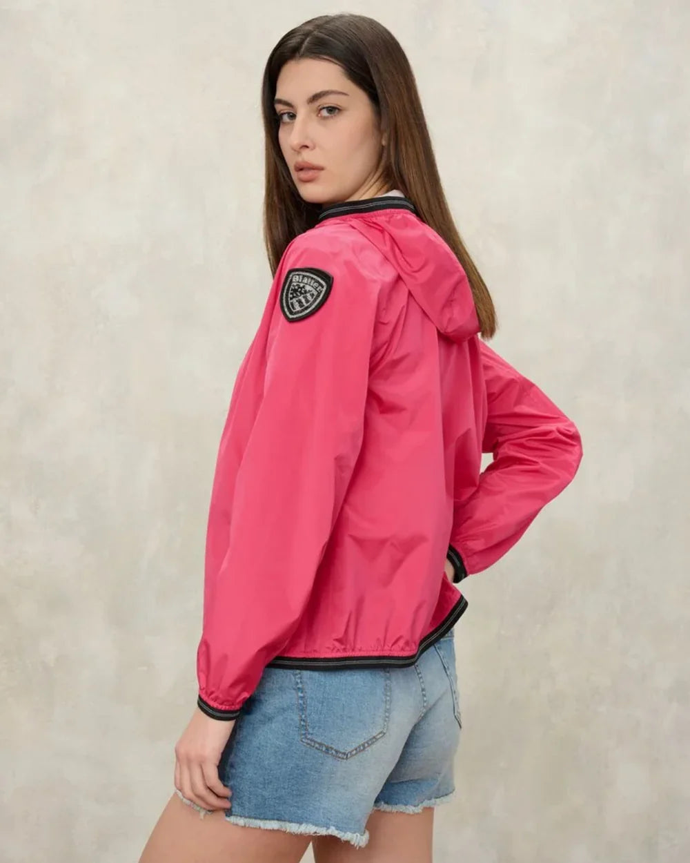 Blauer Giacca a Vento Nastrata Nay Donna