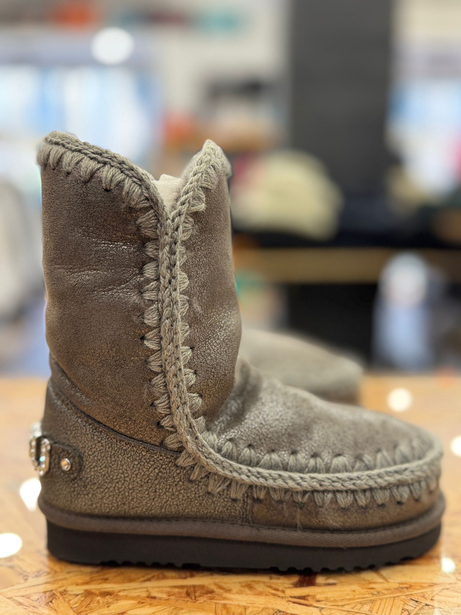 Mou Eskimo Rhinestones Logo Stivale Donna