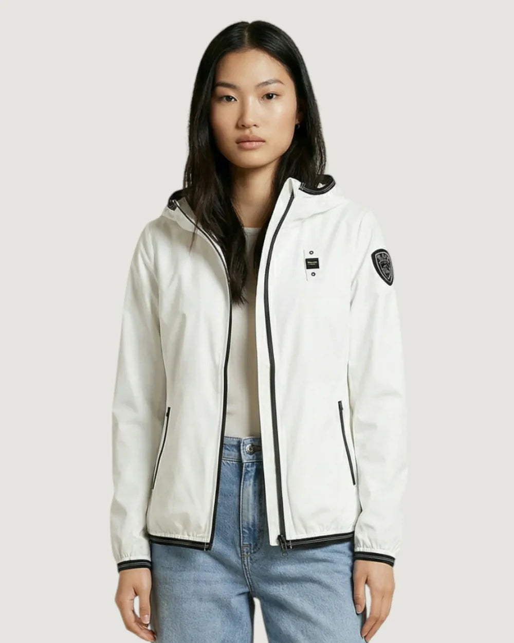 Blauer Giacca a Vento Nastrata Nay Donna