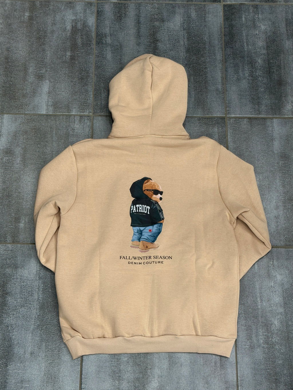 Patriot Felpa con Cappuccio e Stampa Posteriore