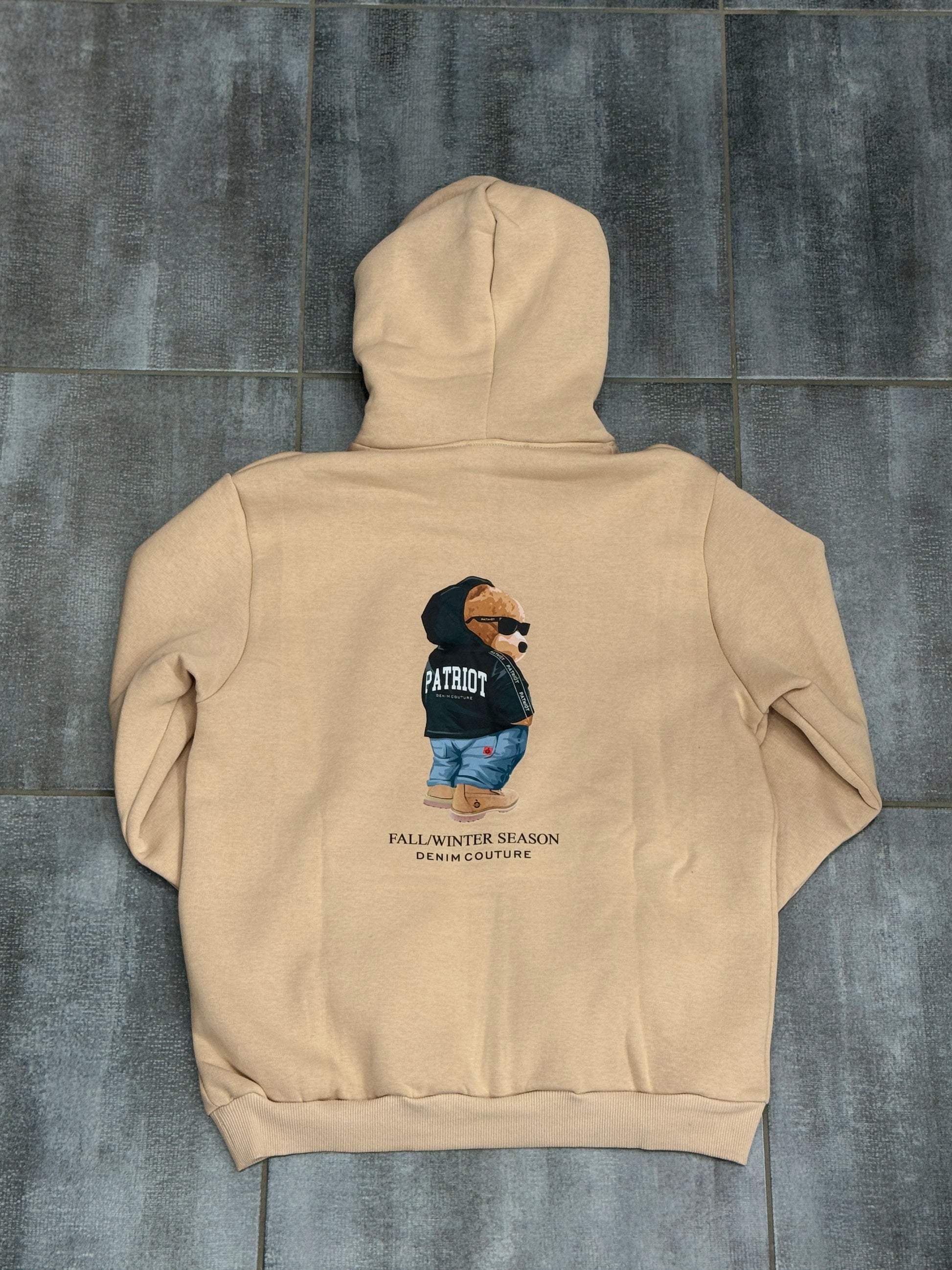 Patriot Felpa con Cappuccio e Stampa Posteriore