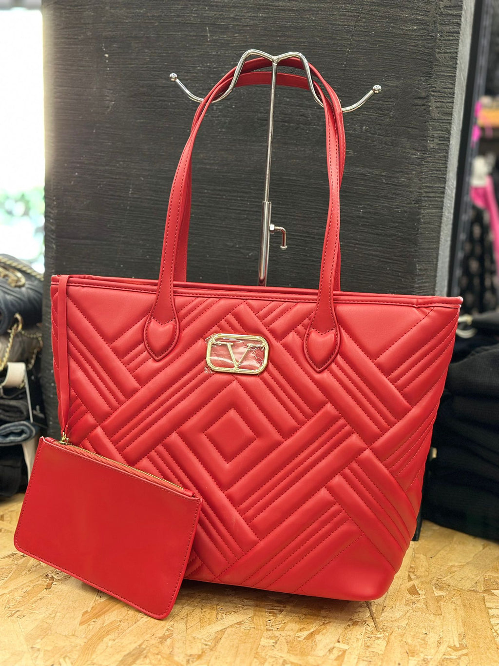 V Italia Borsa Shopping Paris rosso