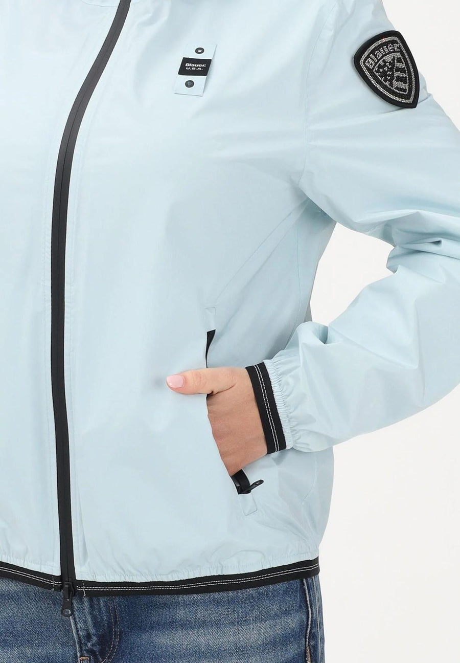 Blauer Giacca a Vento Nastrata Nay Donna