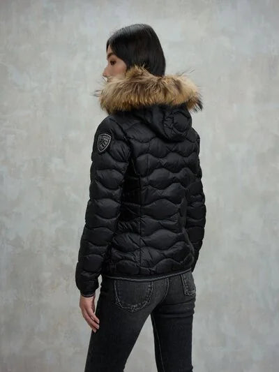 Blauer Giubbino a onde con pelliccia