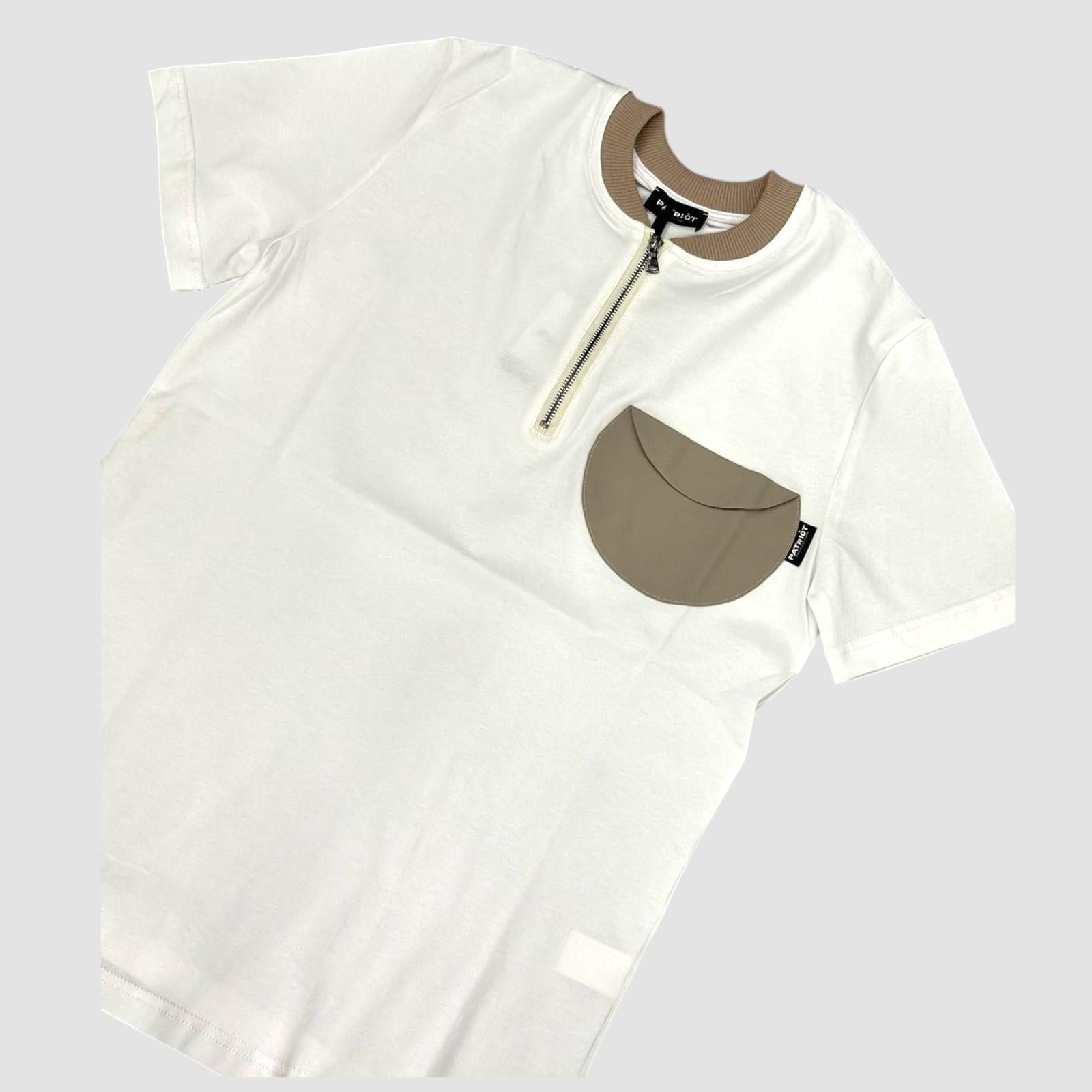 PATRIOT T-SHIRT CON ZIP E TASCHINO LATERALE