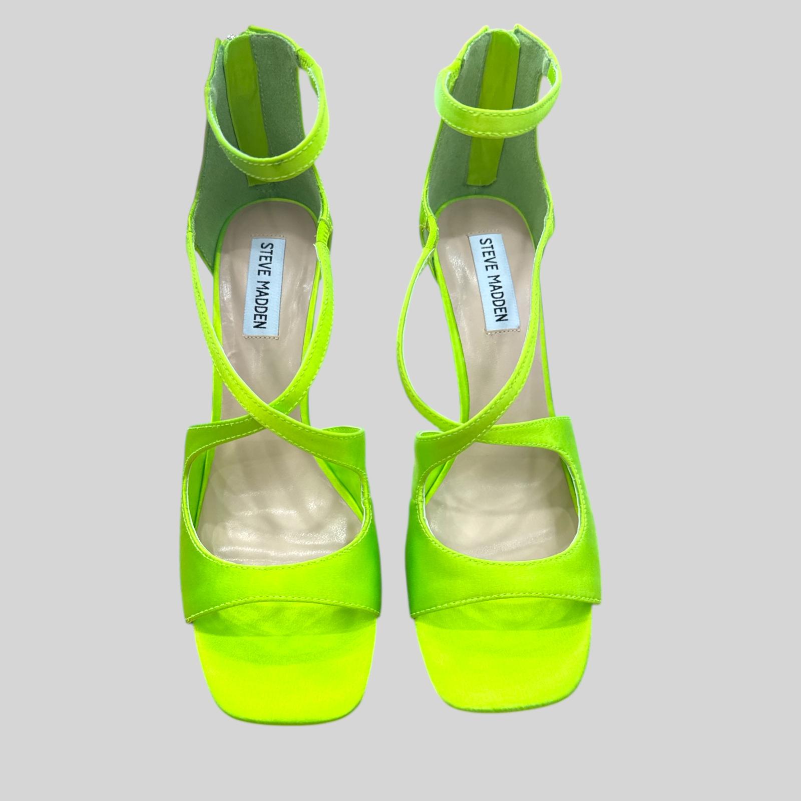 SANDALE EN SATIN DE CITRON VERT RECYCLÉE STEVE MADDEN