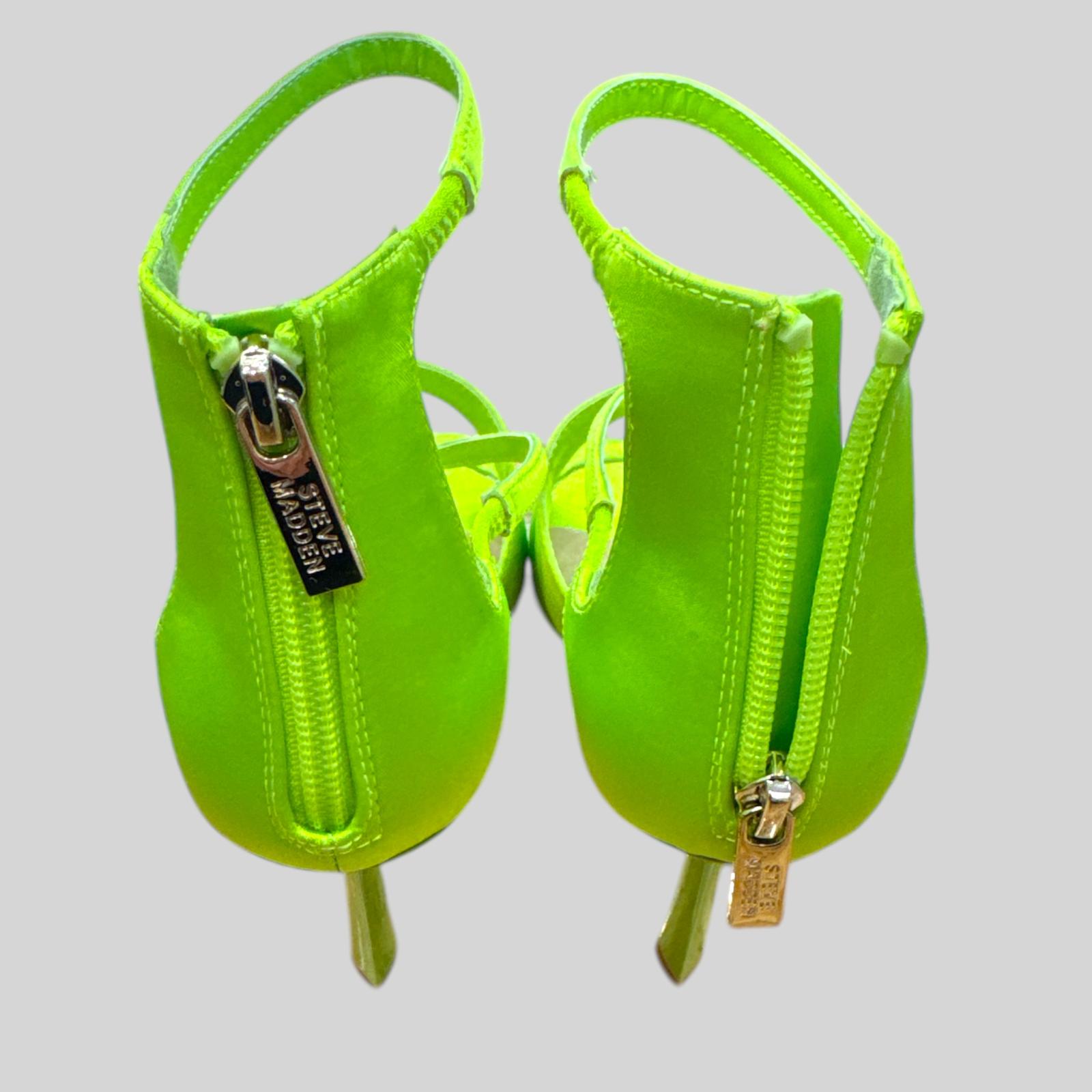 SANDALE EN SATIN DE CITRON VERT RECYCLÉE STEVE MADDEN
